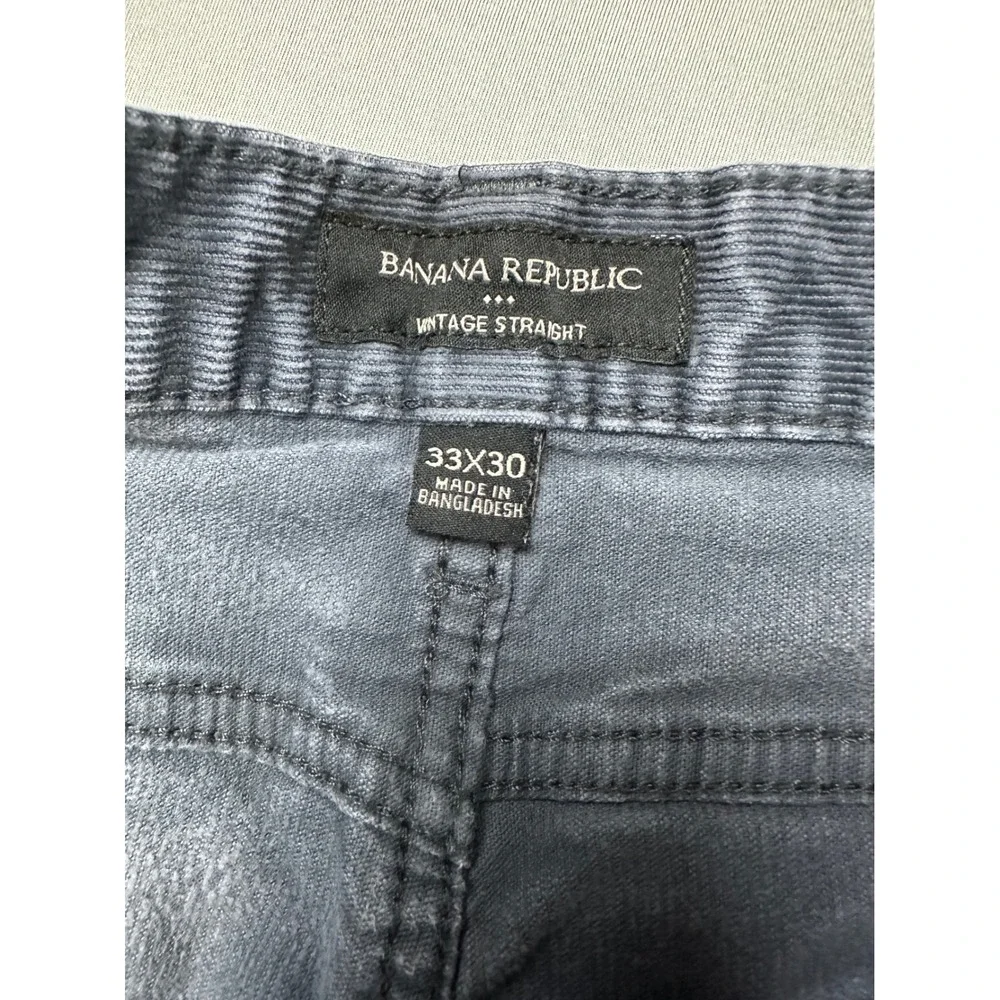 Banana Republic Vintage Straight Corduroy Pants Mens 33x30 Dark Pearl Gray